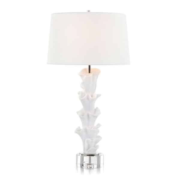 White Sculptural Table Lamp
