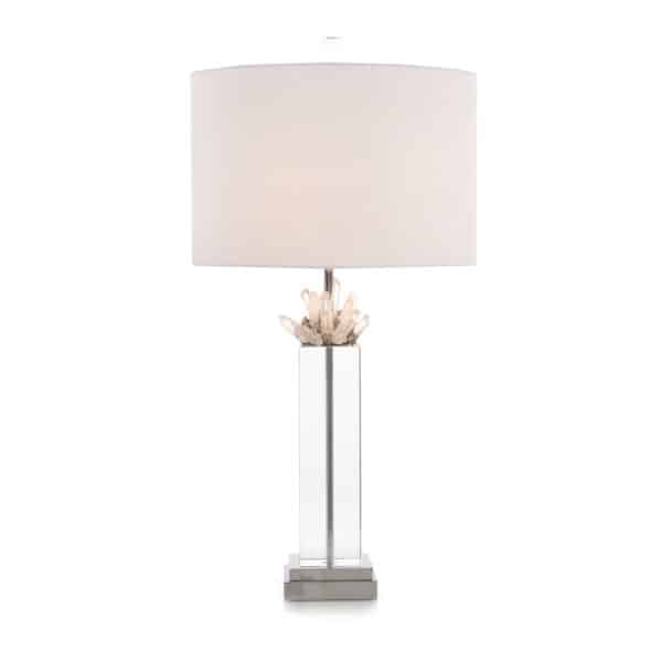 Quartz and Pyrite on Crystal Table Lamp