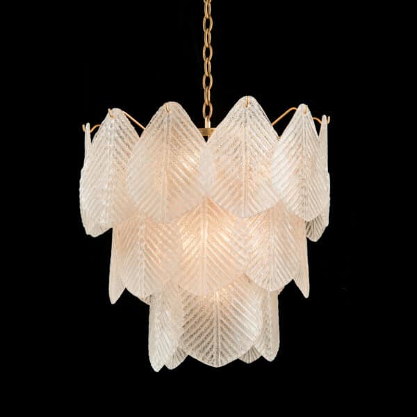 Frosted Glass Nine Light Chandelier