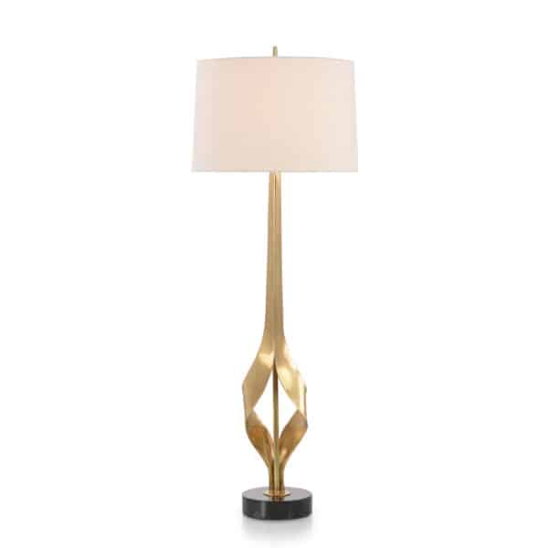 Graceful Brass Buffet Lamp