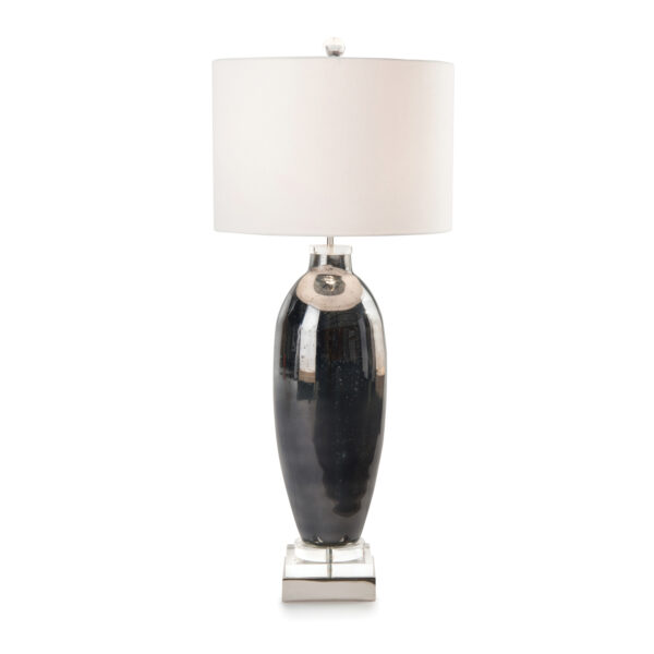 Smoky Blue Slender Table Lamp