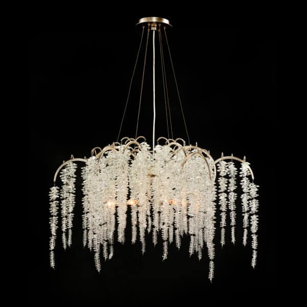 Cascading Crystal Six Light Chandelier