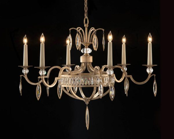 Marquise Crystal Six Light Chandelier