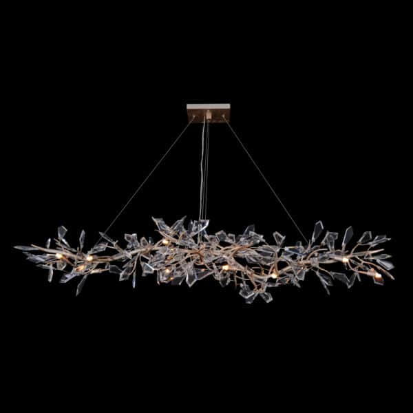 Kotta 14 Light Cut Crystal Oblong Chandelier