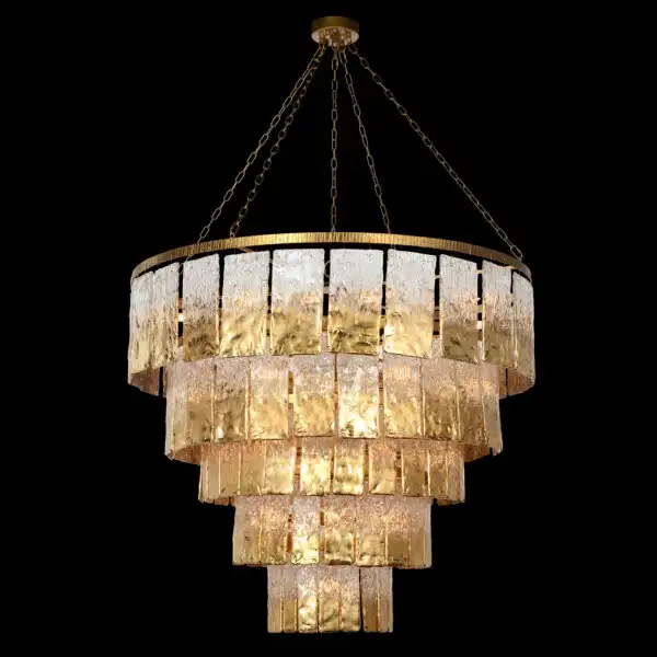 Twilight 24 Light Slumped Glass Chandelier