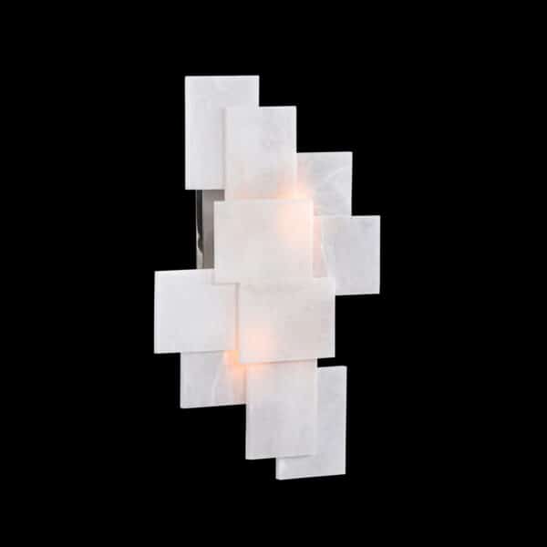 Alabaster Wall Sconce with Nod to Mondrian