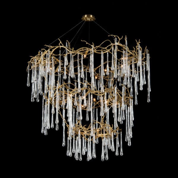 Branched Crystal Twelve Light Chandelier