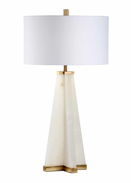 Alabaster Pyramid Lamp