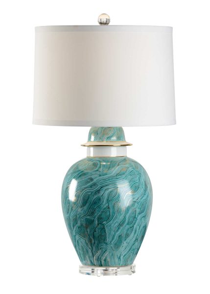 Green Marbleized Lamp