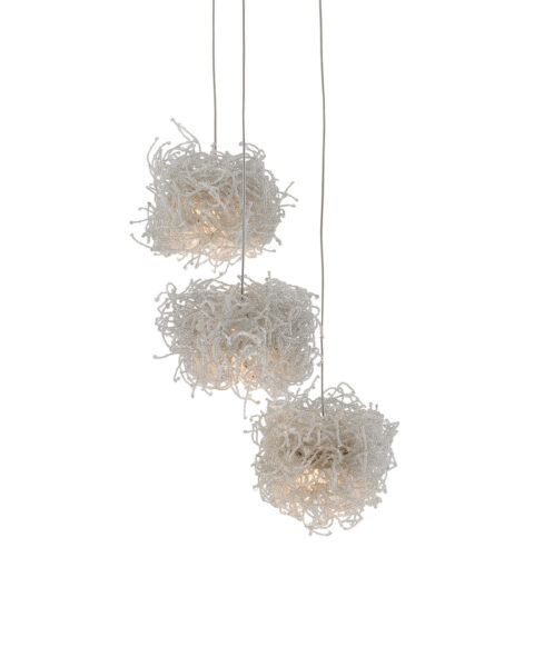 Birds Nest Three Light Multi-Drop Pendant