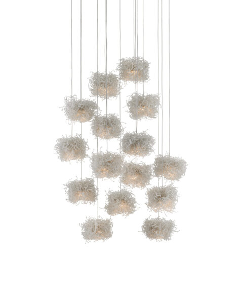 Birds Nest Fifteen Light Multi-Drop Pendant