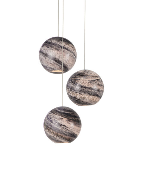 Palatino Three Light Multi-Drop Pendant