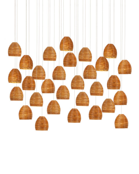 Beehive Thirty Light Multi-Drop Pendant