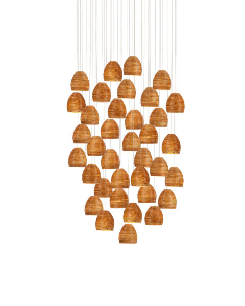Beehive Thirty Six Light Multi-Drop Pendant