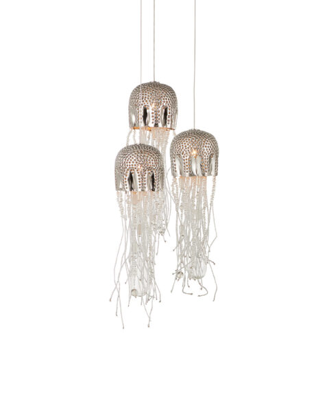 Medusa Three Light Multi-Drop Pendant