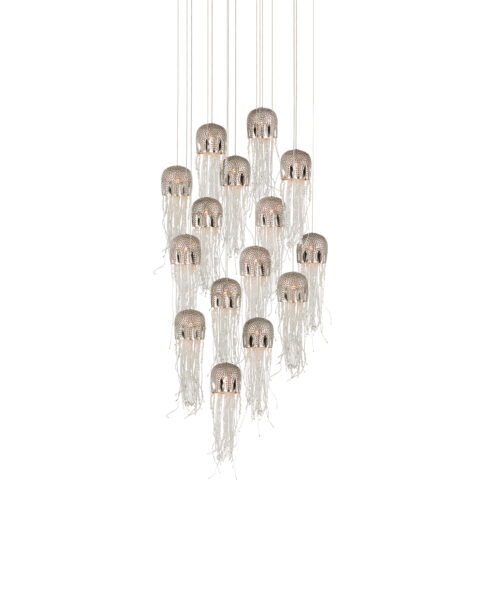 Medusa Fifteen Light Multi-Drop Pendant