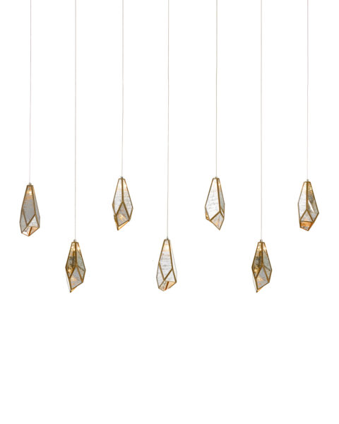 Glace Mirror Seven Light Multi-Drop Pendant