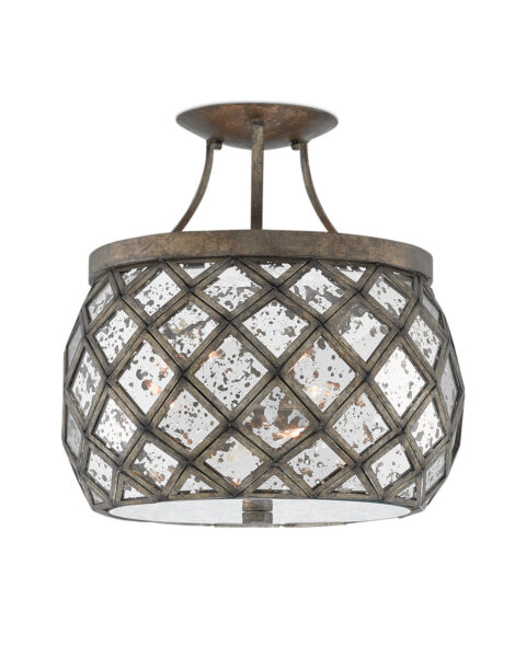 Buckminster Bronze Semi-Flush Mount