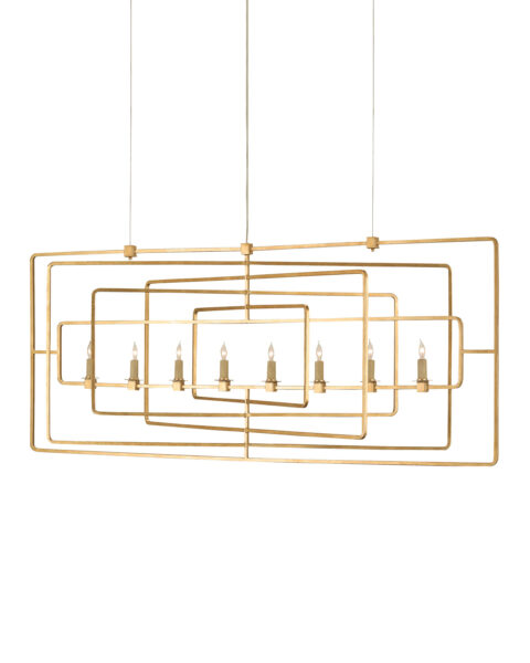 Metro Gold Rectangular Chandelier