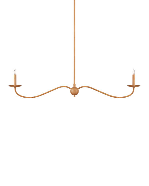 Saxon Rattan Linear Chandelier
