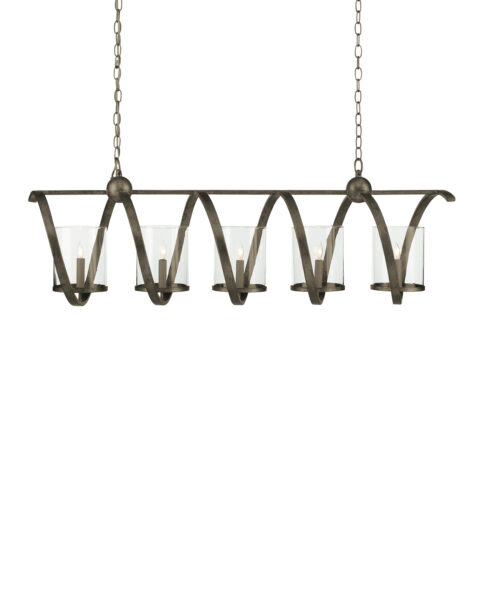 Maximus Chandelier - Pyrite Bronze, Clear, M
