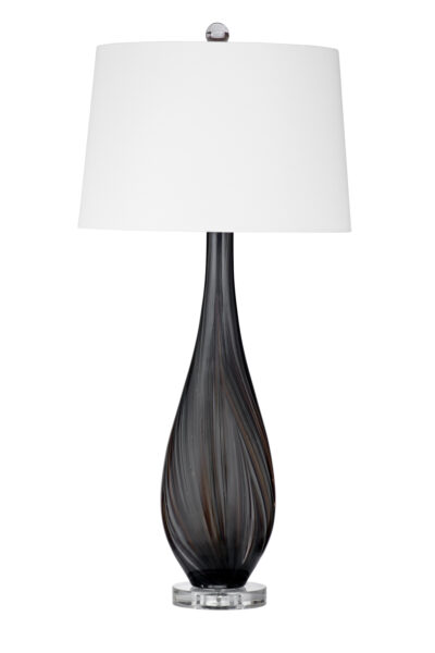 Black Glass Table Lamp