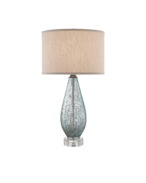 Optimist Table Lamp - Pale Blue Speckle, Clear