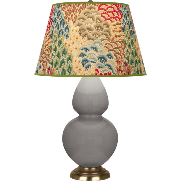 Smokey Taupe Double Gourd Table Lamp