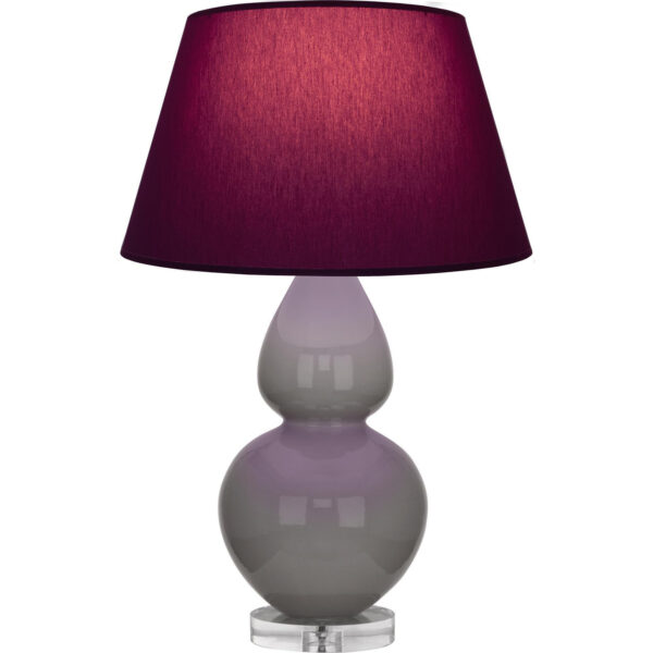 Smokey Taupe Double Gourd Table Lamp