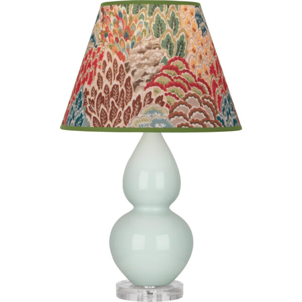 Celadon Small Double Gourd Accent Lamp