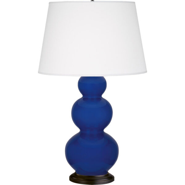 Cobalt Triple Gourd Table Lamp
