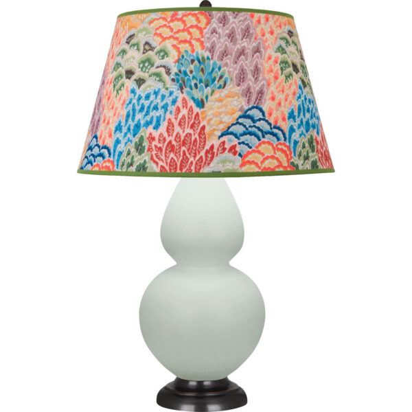 Matte Celadon Double Gourd Table Lamp