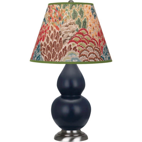 Matte Midnight Blue Small Double Gourd Accent Lamp