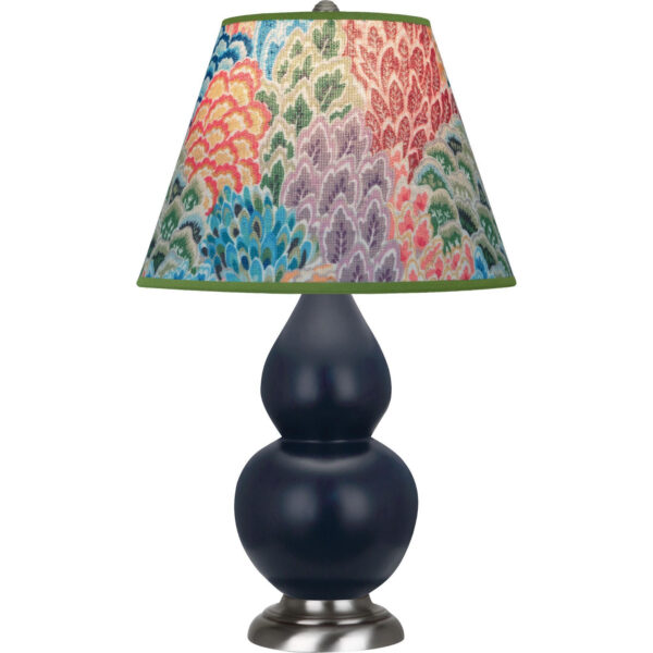 Matte Midnight Blue Small Double Gourd Accent Lamp