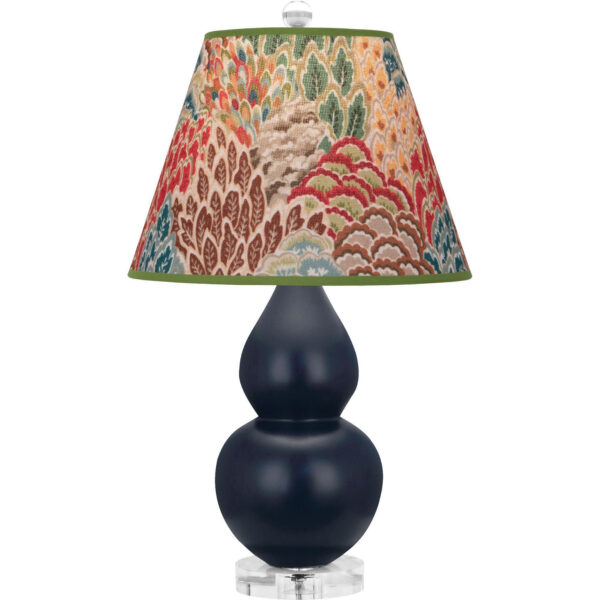 Matte Midnight Blue Small Double Gourd Accent Lamp