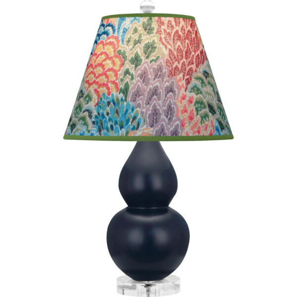 Matte Midnight Blue Small Double Gourd Accent Lamp