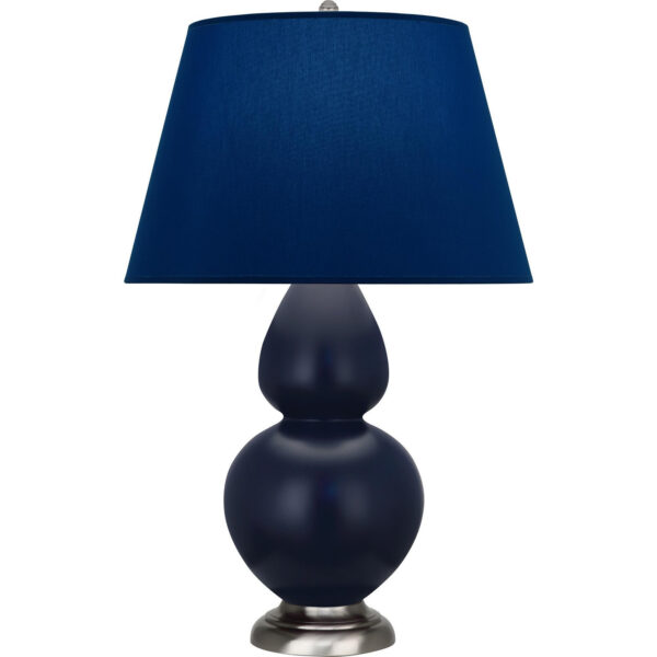 Matte Midnight Blue Double Gourd Table Lamp