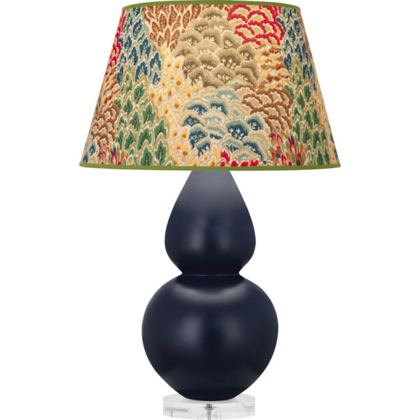 Matte Midnight Blue Double Gourd Table Lamp