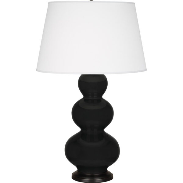 Obsidian Triple Gourd Table Lamp
