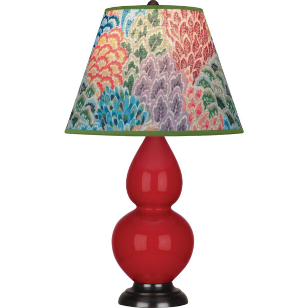 Ruby Red Small Double Gourd Accent Lamp