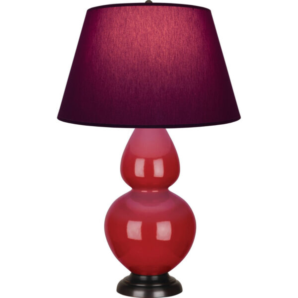 Ruby Red Double Gourd Table Lamp