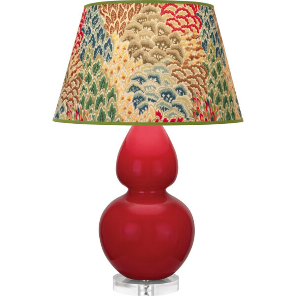 Ruby Red Double Gourd Table Lamp