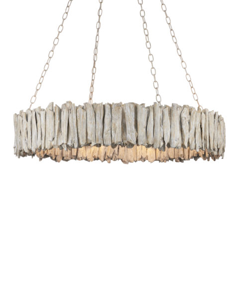 Driftwood Whitewash Ring Chandelier