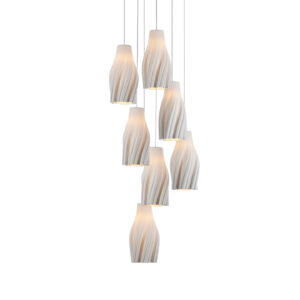 Posh Seven Light Round Multi-Drop Pendant