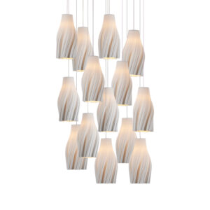 Posh Fifteen Light Round Multi-Drop Pendant