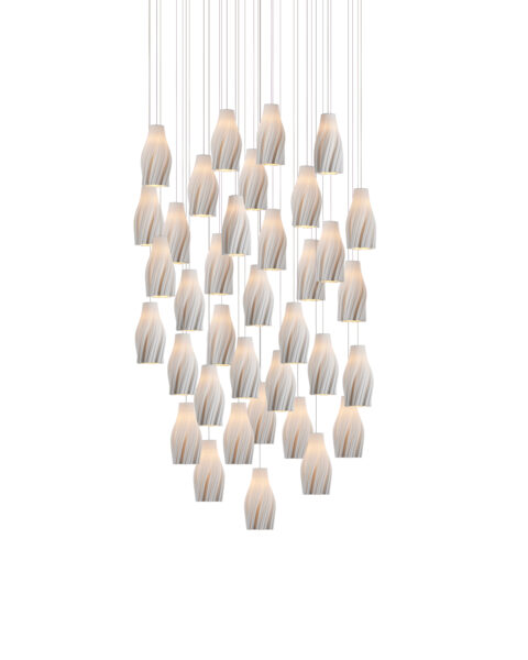 Posh Thirty Six Light Round Multi-Drop Pendant