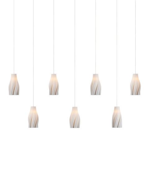 Posh Seven Light Linear Multi-Drop Pendant