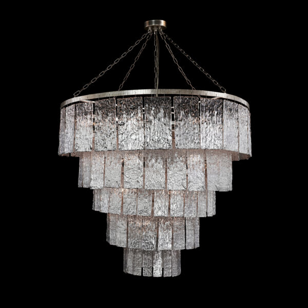 Twilight Twenty Four Light Slumped Glass Chandelier