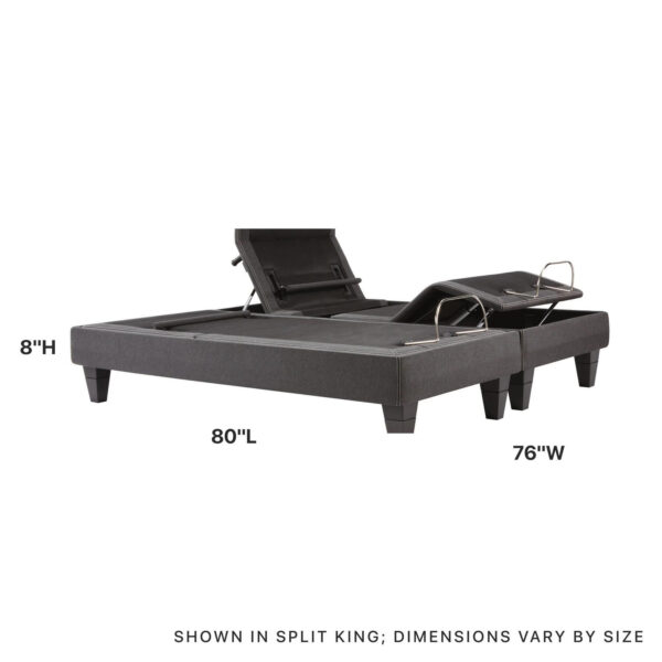 BR Black Luxury Divided King Motion Base