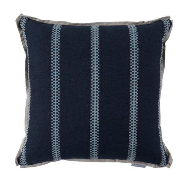 Gingham Stripe Chambray 22"x22" Pillow